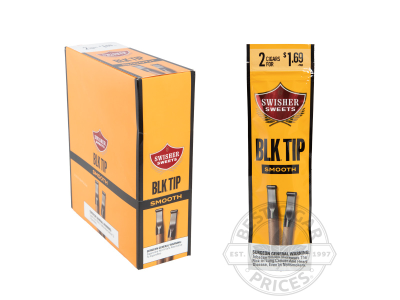 Swisher Sweets Blk Smooth 2 For $1.69 - Carton - 30 Total Cigars