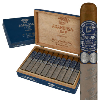 Aganorsa Leaf Anniversario Connecticut  Box-Pressed Toro 10 Pack