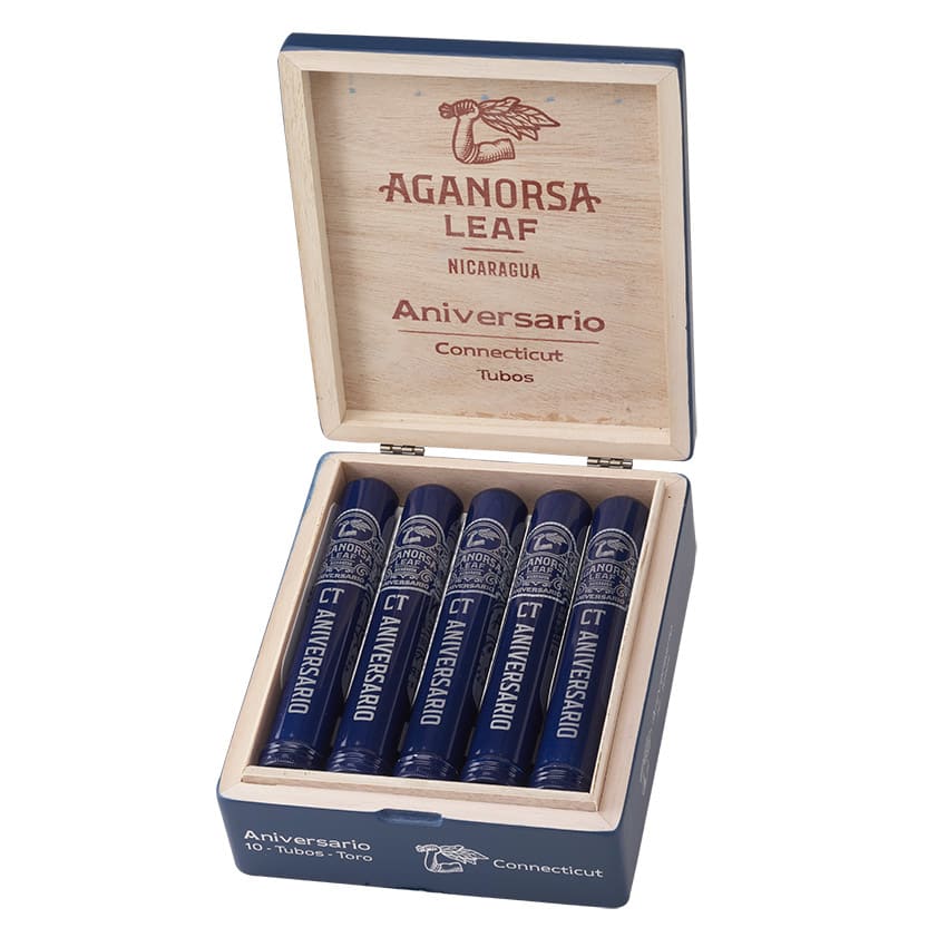 Aganorsa Leaf Aniversario Connecticut Tubo Natural | Toro | Box of 10