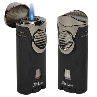 JetLine Bugle Single Flame Lighter - Black Lighter