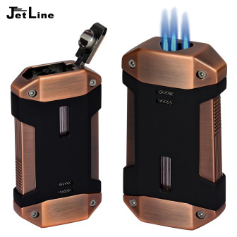 JetLine Galleon Triple Flame Lighter- Copper/Black Lighter