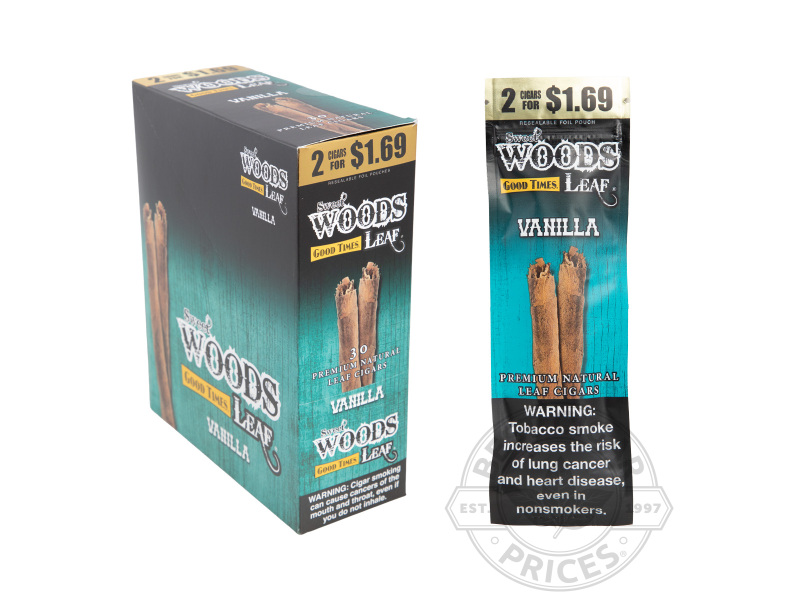 Good Times Sweet Woods Leaf Vanilla 2 For $1.69 - Carton - 30 Total Cigars