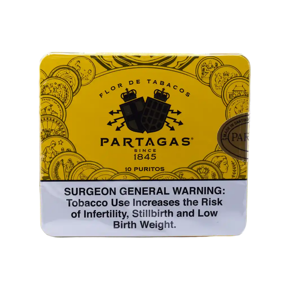 Partagas Miniaturas Tin (Cigarillos) (3.7"x24) | Box of 10