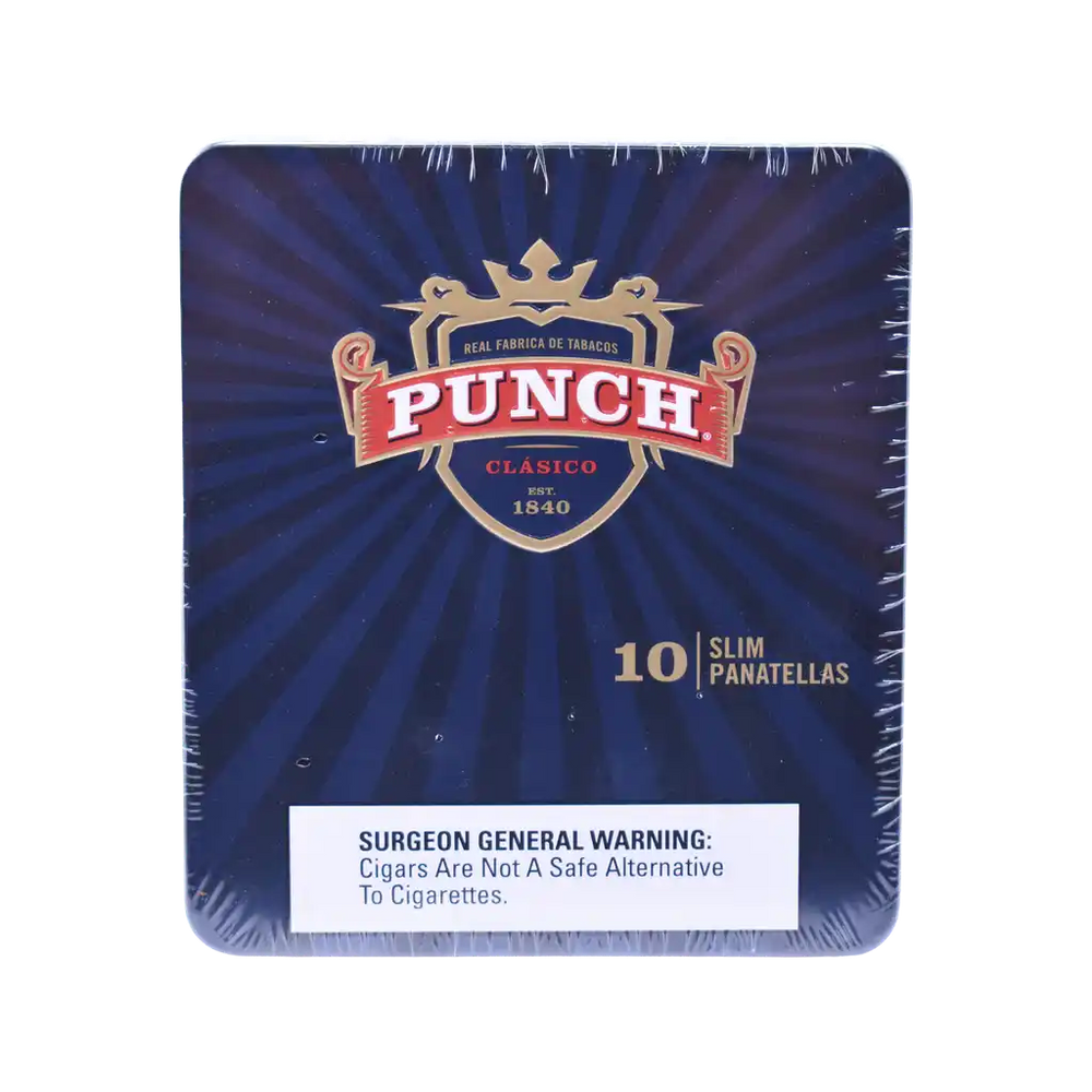 Punch Clasico Slim Panatellas Tin (Cigarillos) (4"x28