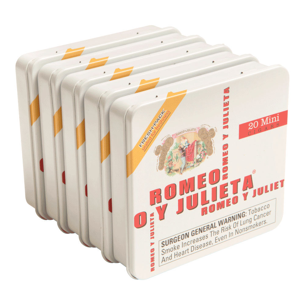 Romeo y Julieta 1875 | Mini White Original 2 | 5 tins of 20 (100 total)