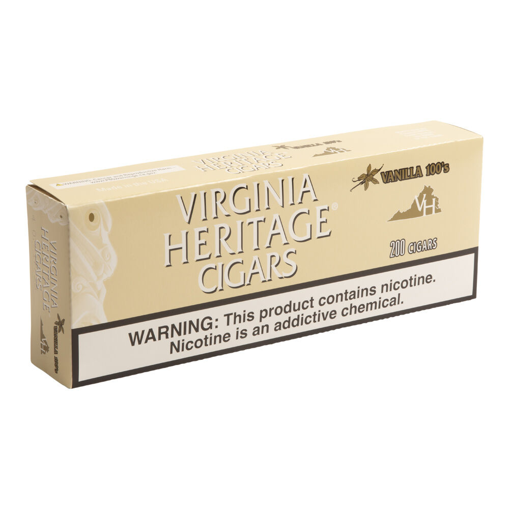 Virginia Heritage Filtered Cigars | Cherry 3 | 10 packs of 20 (total of 200)