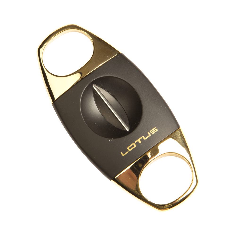 Lotus Cigar Cutters | Black and Gold Jaws V-Cut | Default