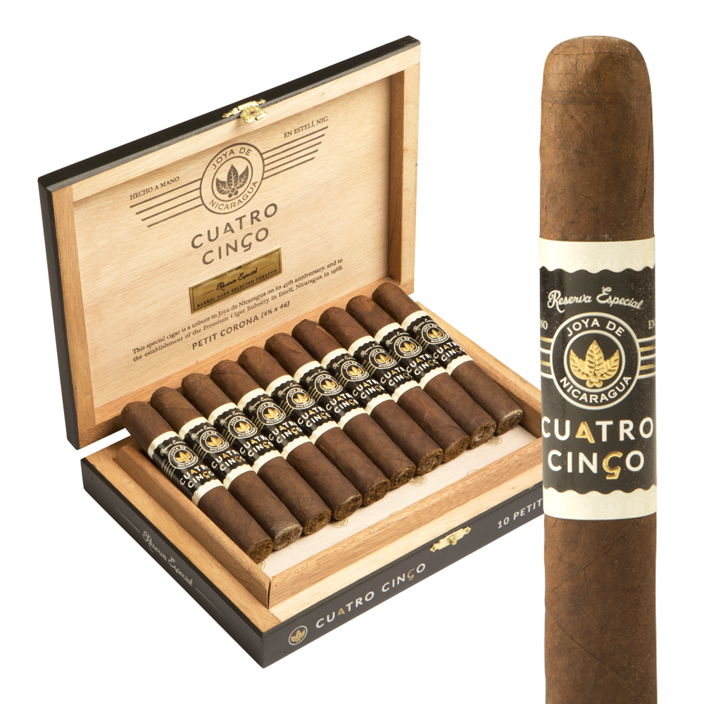 Joya de Nicaragua Cuatro Cinco Reserva Especial Petite Corona / 4.5 x 46 Box of 10