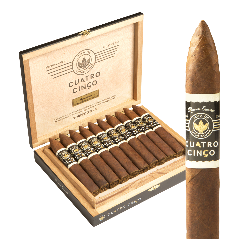Joya de Nicaragua Cuatro Cinco Reserva Especial Torpedo / 6 x 52 Box of 10