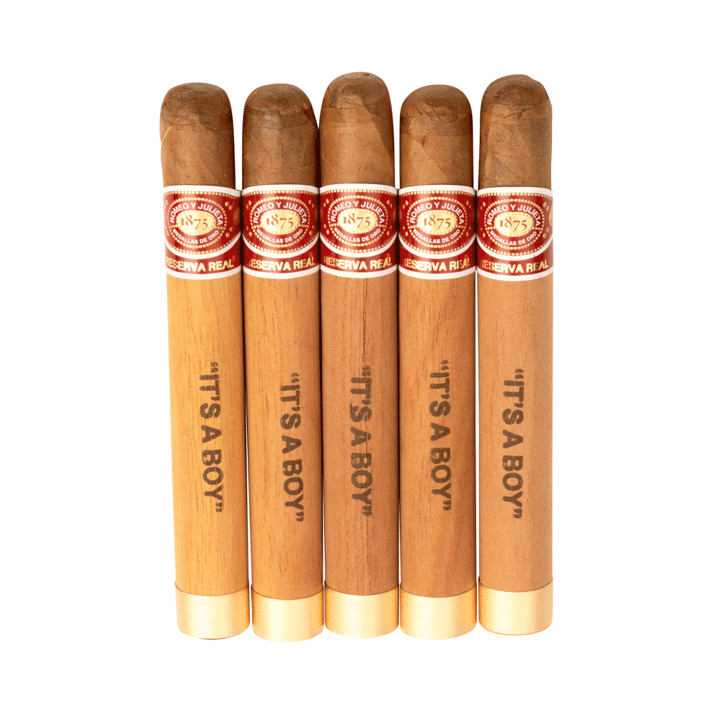 Romeo y Julieta Reserva Real It's A Boy / 5.5 x 44 Box of 10  Glass Tubed