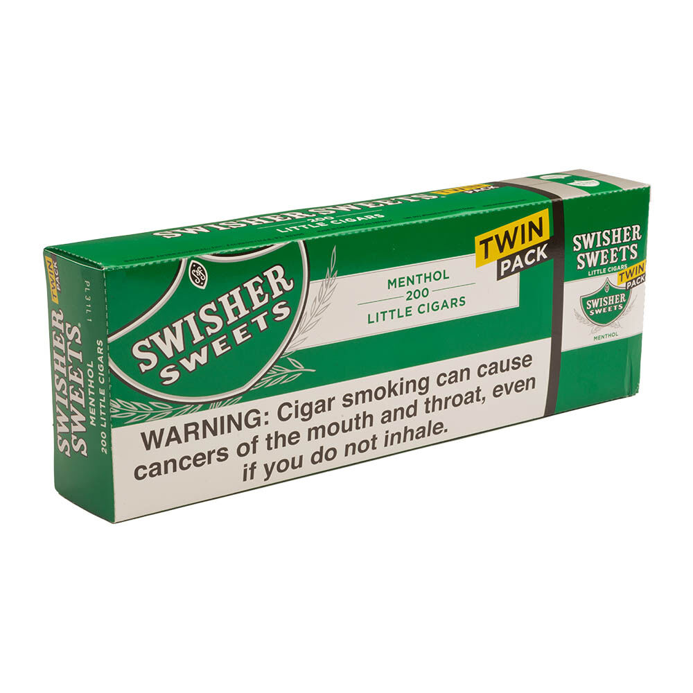 Swisher Sweets Little Cigars | Menthol Twin Pack 3 | 5 Packs of 40 (200 Total)