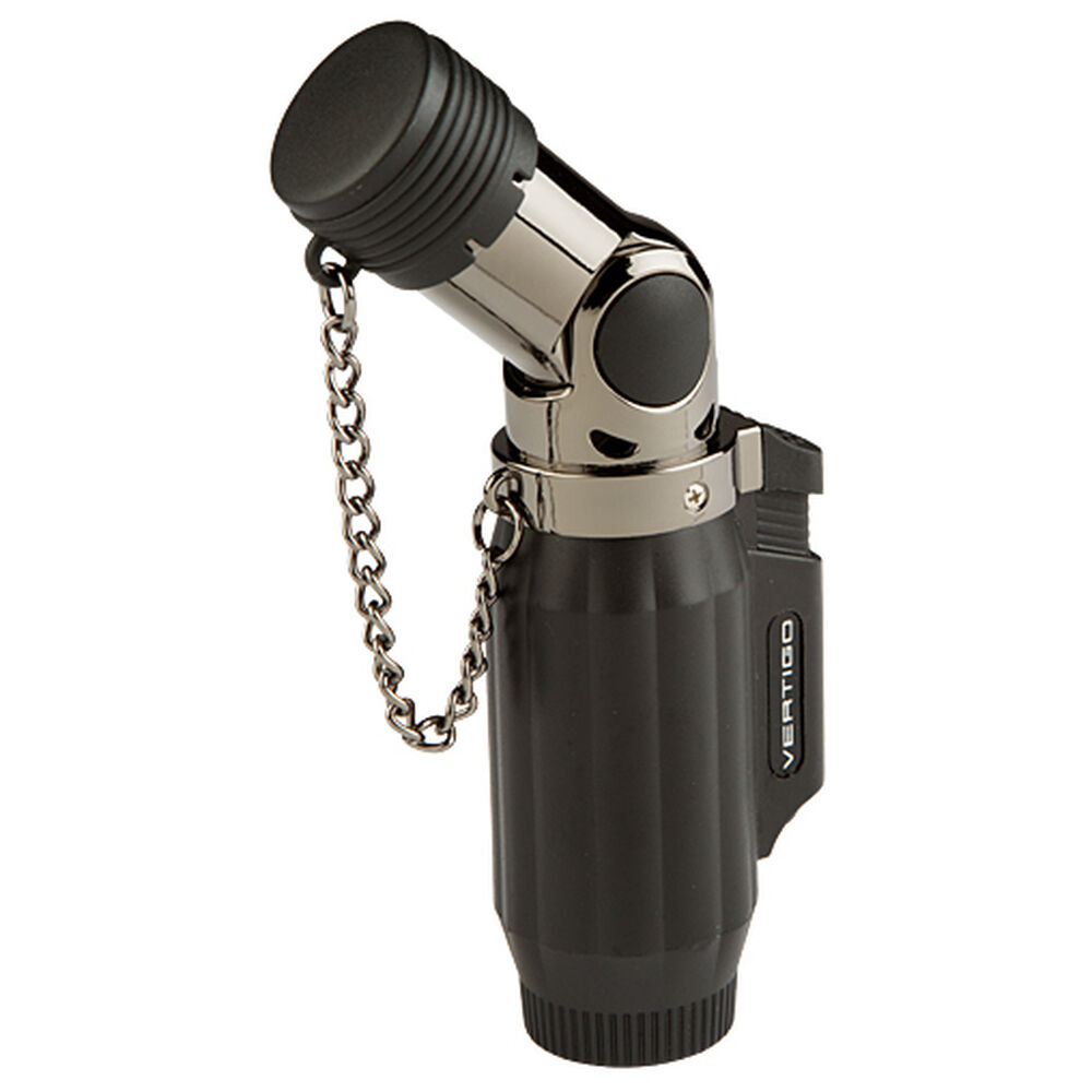 Vertigo Cigar Lighters | Black Intimidator Quad Flame | Default