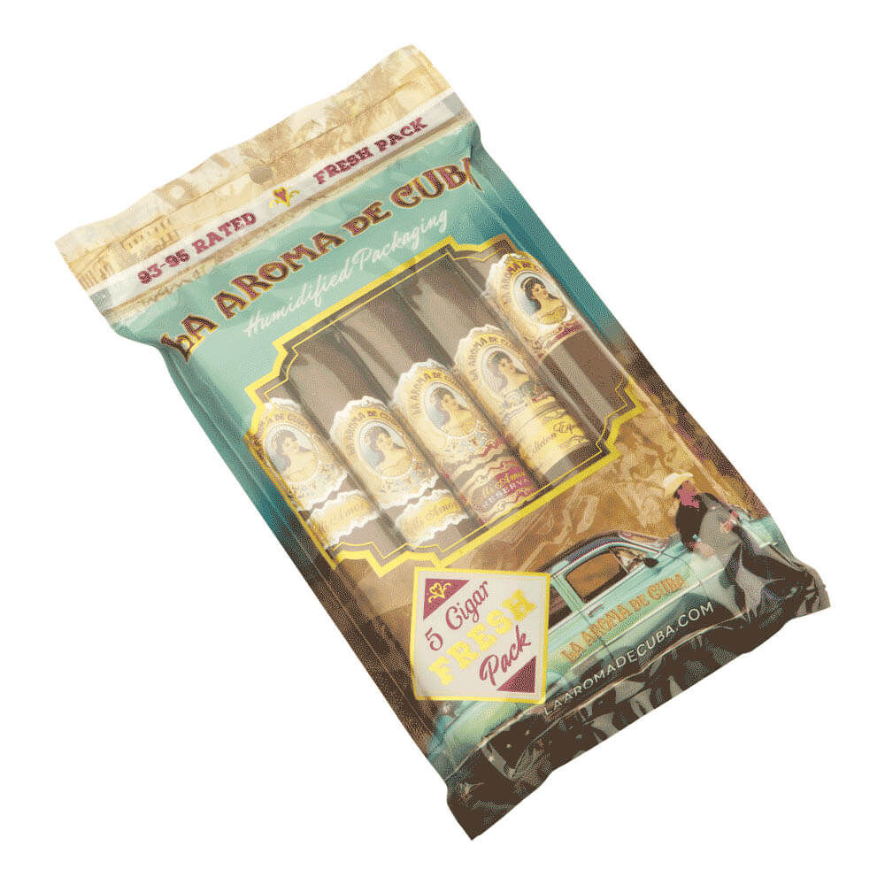 La Aroma de Cuba | Fresh Pack Sampler 10/5PK Boat | 10 Packs of 5 (Total of 50)