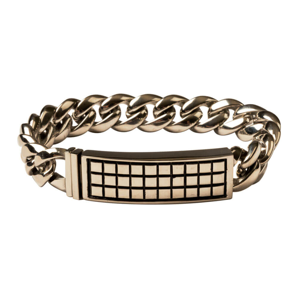 Room 101 Jewelry | Stainless Raised Checker 95 In Bracelet | Default