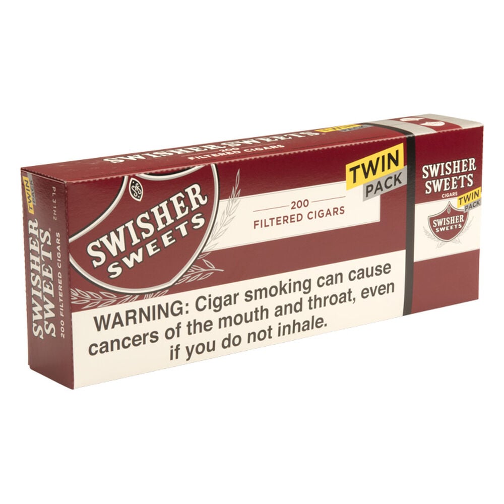 Swisher Sweets Filtered Cigars | Regular Twin Pack 3 | 5 Packs of 40