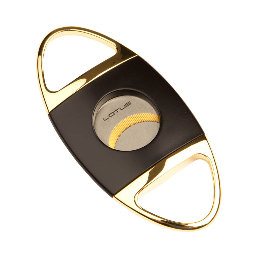 Vertigo Cigar Cutters | Jaws Serrated Black and Gold | Default