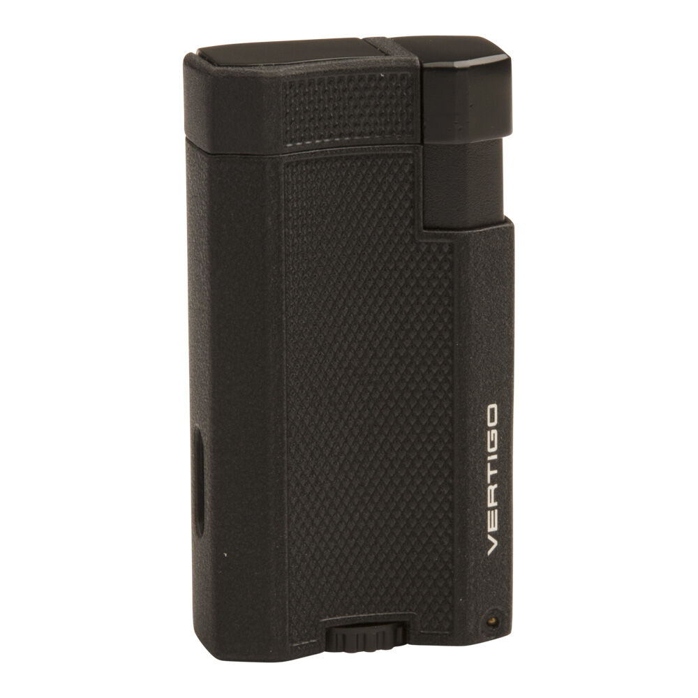 Vertigo Cigar Lighters | Vertigo Delegate Lighter Black Crackle | Default