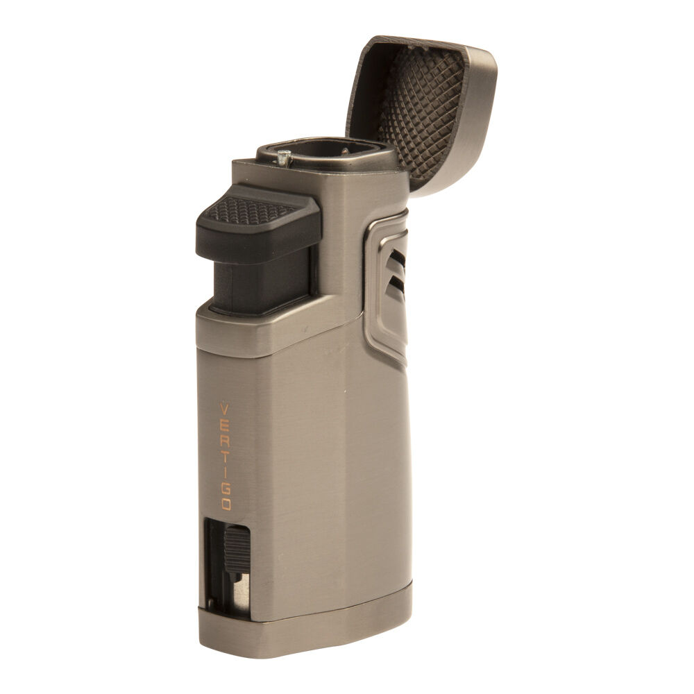 Vertigo Cigar Lighters | Vertigo Hercules Quad Lighter Gunmetal | Default