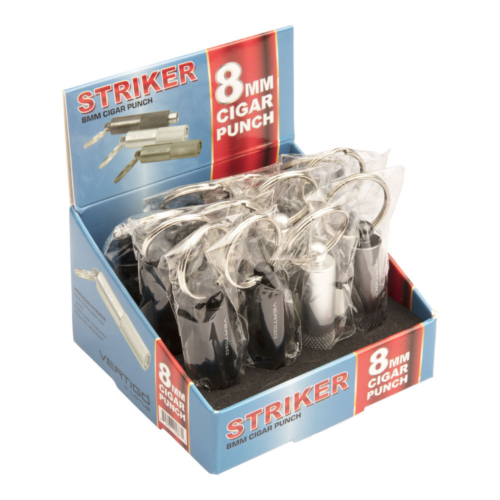 Vertigo Cigar Cutters | Vertigo Striker Punch Cutter Prepack of 12 | Pack of 12