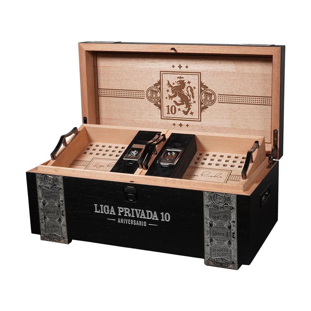 Cigar Humidors | Liga Privada Humidor Set + Savage Feast 5 | Humidor, Lighter, Cutter, 20 Cigars