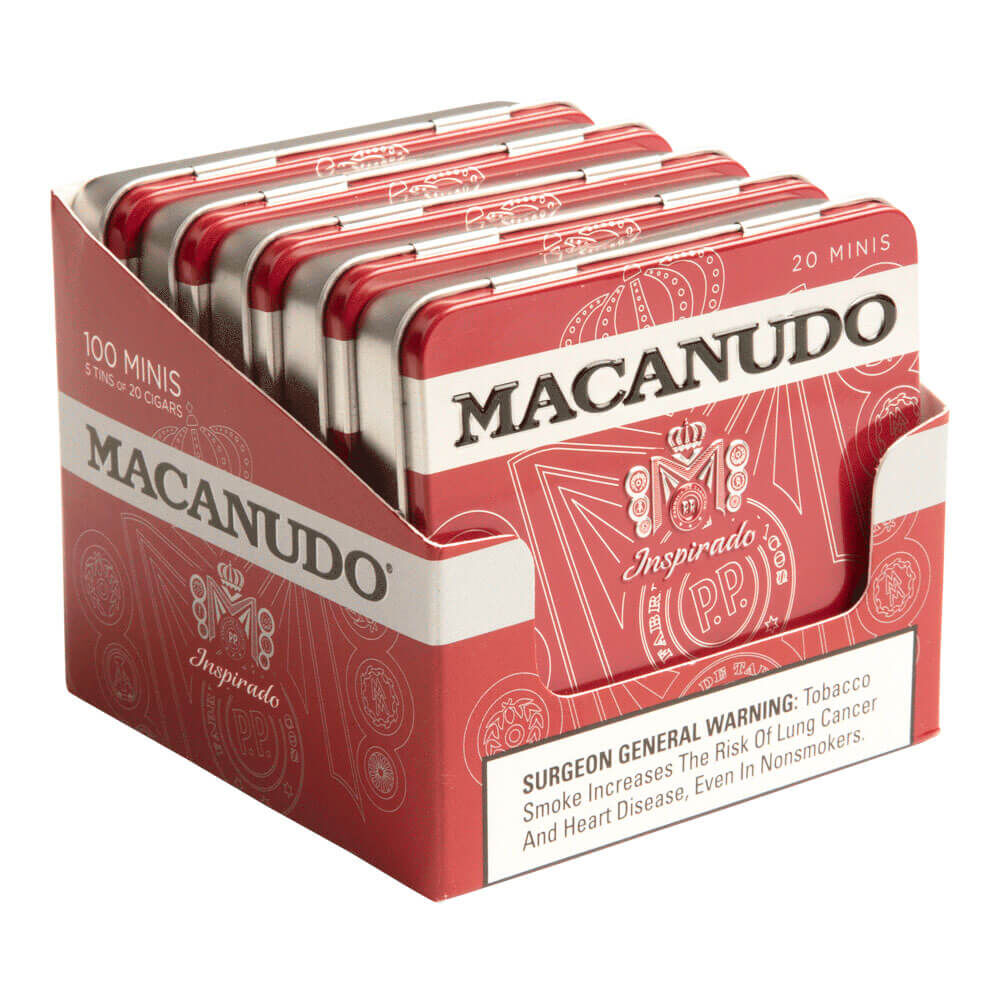 Macanudo Inspirado Red | Mini | 5 Tins of 20 (100 total)