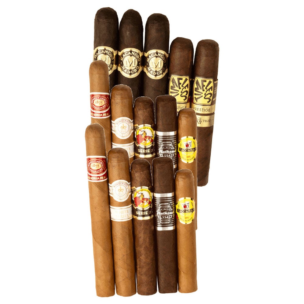 Cigar Samplers | 15-Count Top Brand Sampler | Pack of 15