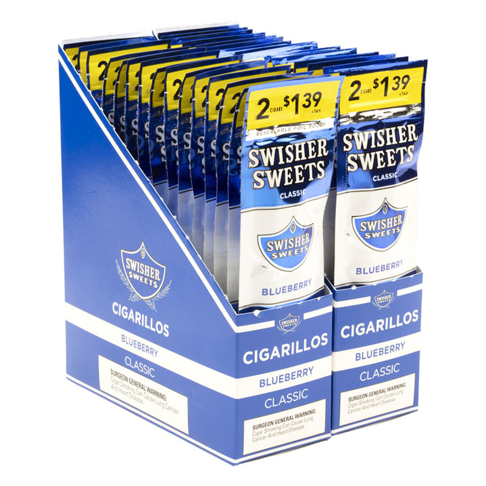 Swisher Sweets | Blueberry 2/$139 | 30 Packs of 2 (Total of 60)