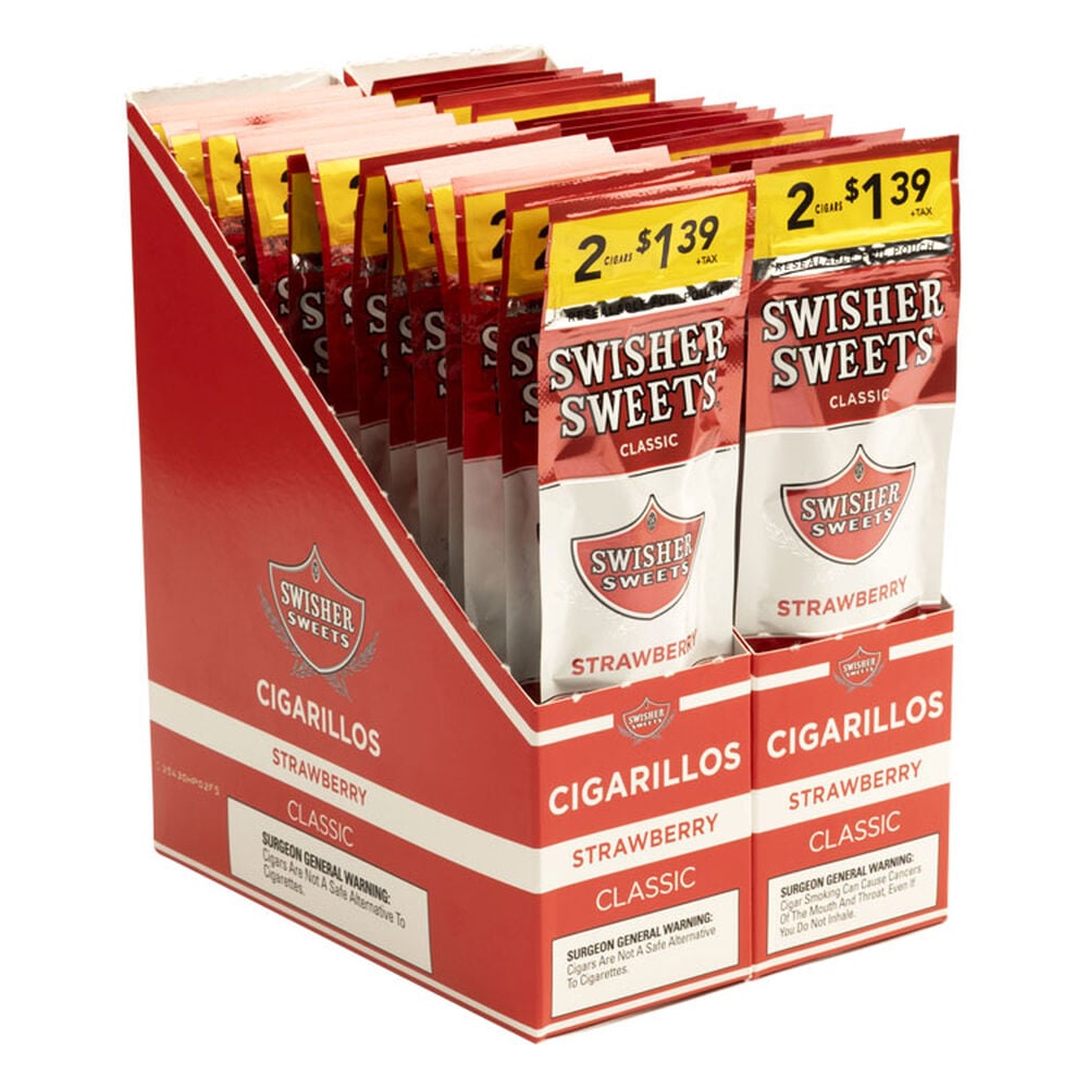 Swisher Sweets | Strawberry 2/$139 | 30 Packs of 2 (Total of 60)