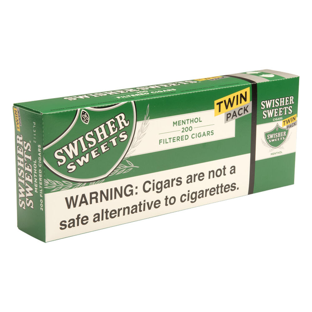 Swisher Sweets Filtered Cigars | Menthol Twin Pack 3 | 5 Packs of 40