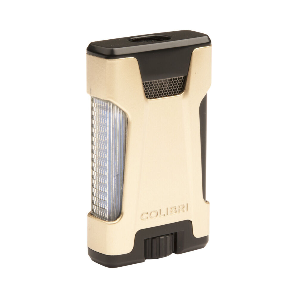 Colibri Cigar Lighters | Rebel Double Flame Gold/Black Lighter | Default