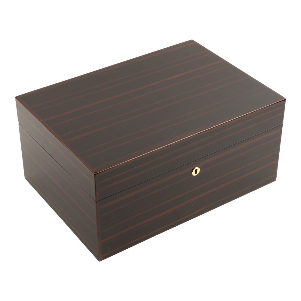 Cigar Humidors | Ebony Macassar Medium | Default
