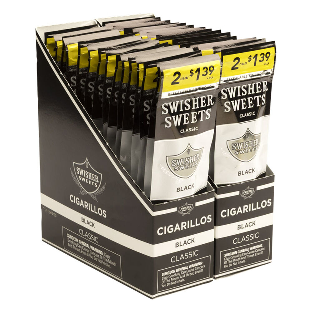 Swisher Sweets | Black 2/$139 | 30 Packs of 2 (Total of 60)