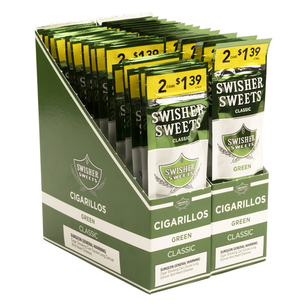 Swisher Sweets | Green Sweet 2/$139 | 30 Packs of 2 (Total of 60)