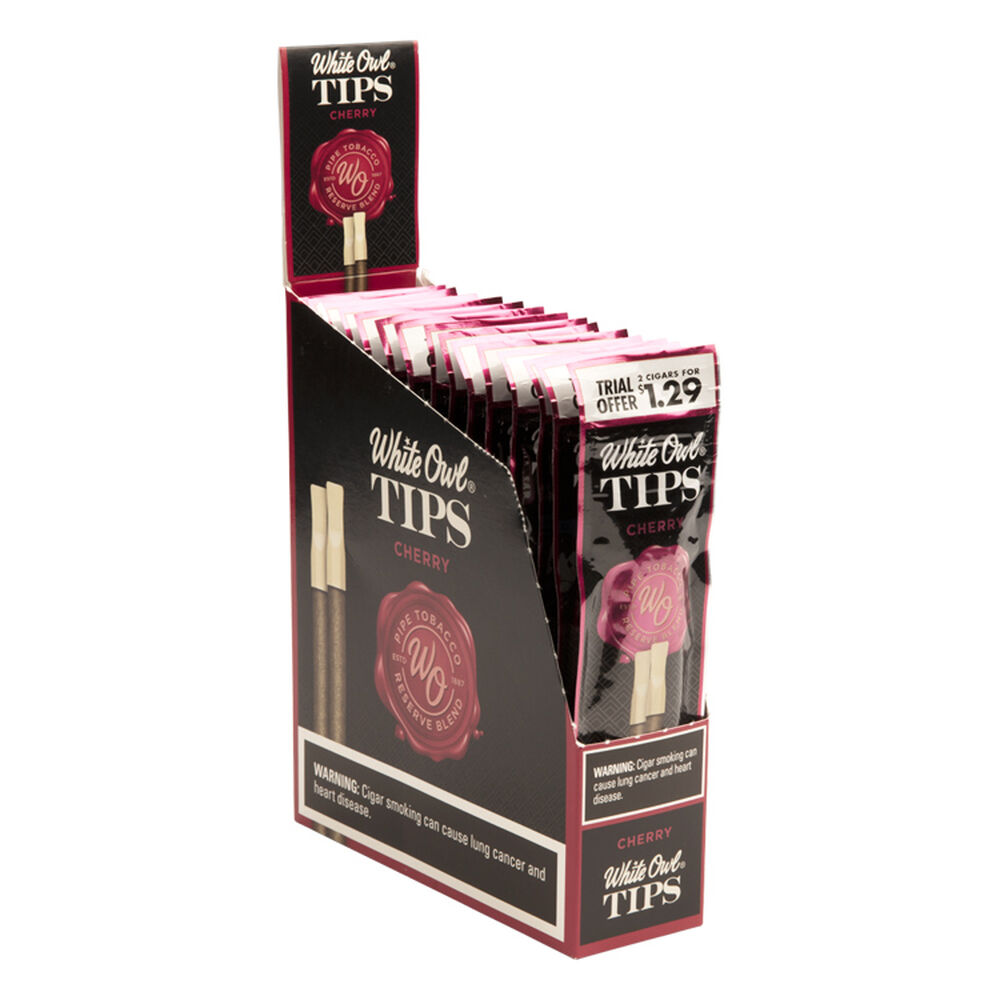 White Owl Tips | Cherry 2pk 2/$129 | 15 Packs of 2 (total of 30)