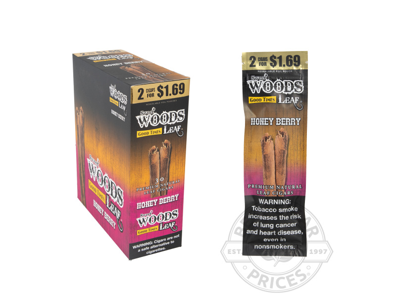 Good Times Sweet Woods Rustic Honey Berry 2 For $1.69  Carton Of 30 Cigars - Carton - 30 Total Cigars