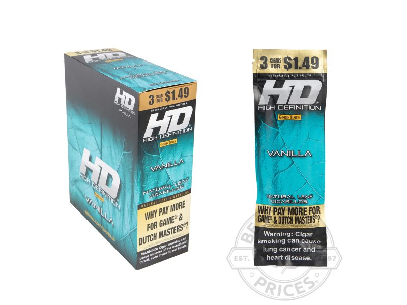 Good Times #HD Vanilla 3 For $1.49 - Carton - 45 Total Cigars
