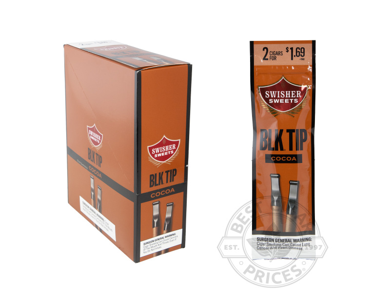 Swisher Sweets Blk Cocoa 2 For $1.69 - Carton - 30 Total Cigars