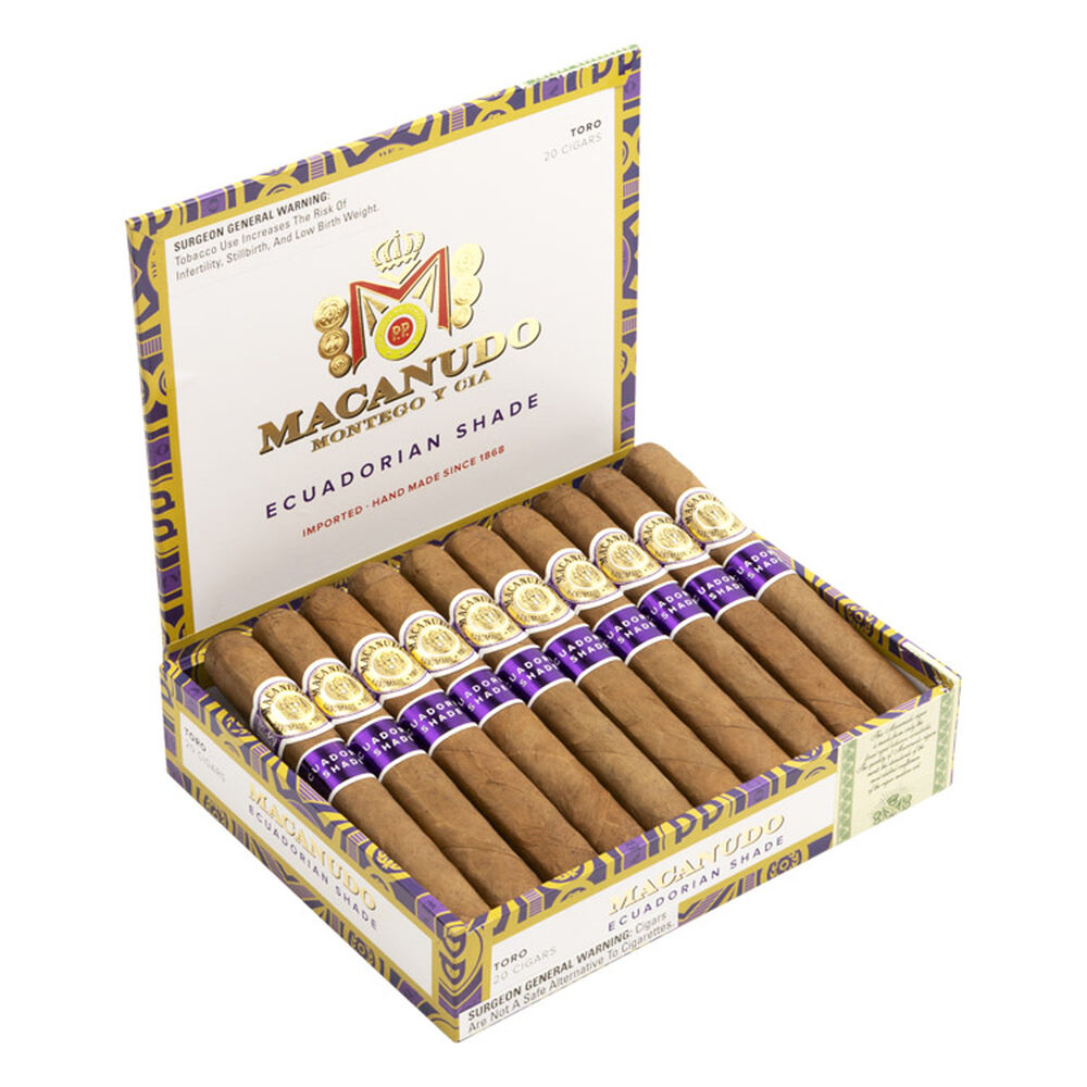 Macanudo Ecuadorian Shade | Toro Box Pressed | Box of 20