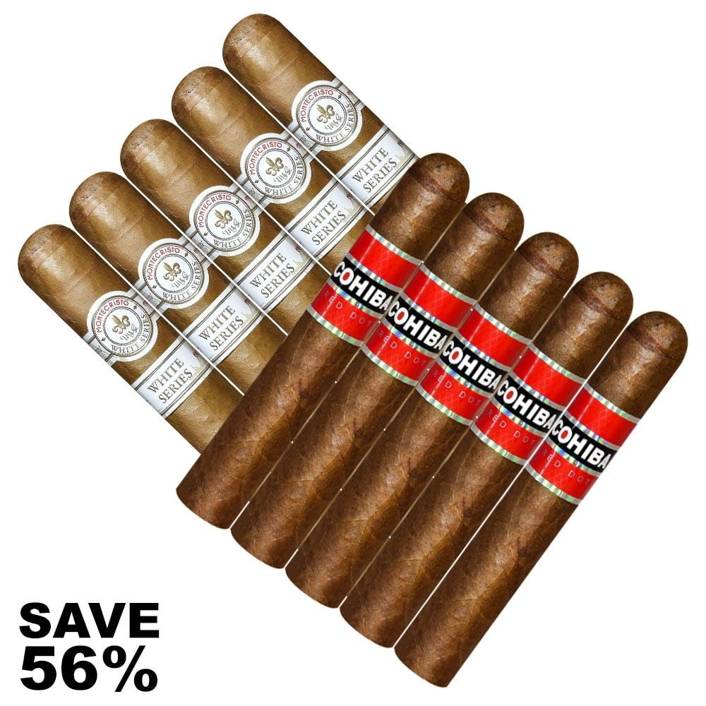 Double Stack Montecristo White VS Cohiba Churchill - Pack of 10