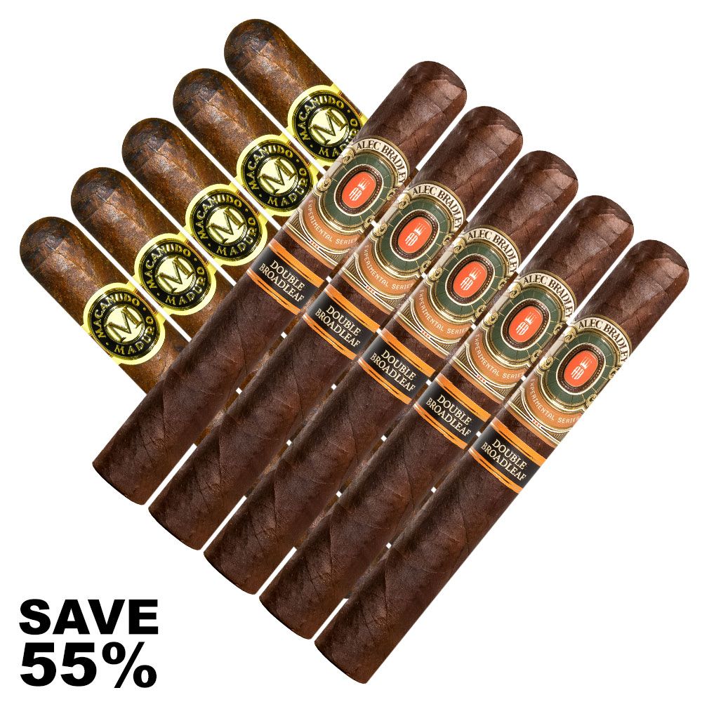 Double Stack Macanudo Maduro VS Alec Bradley Double Broadleaf - Pack of 10
