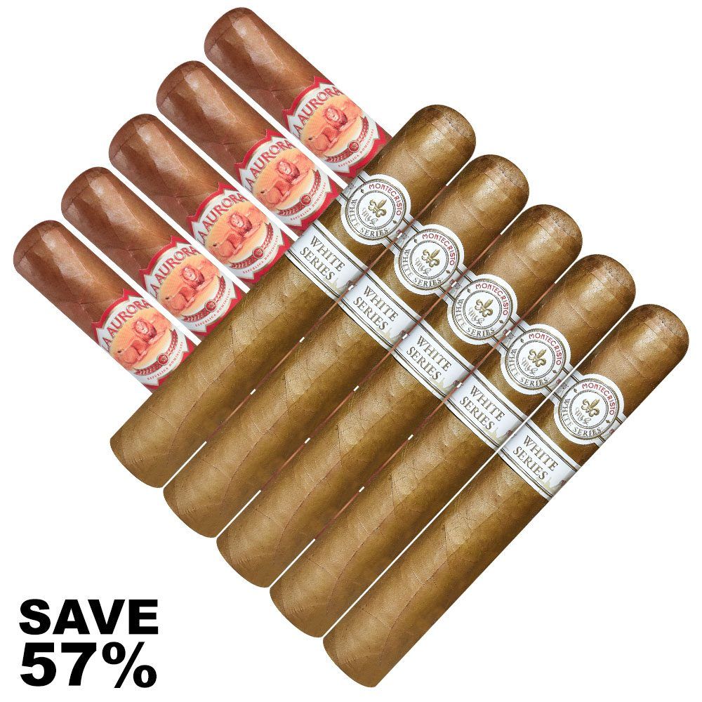 Double Stack La Aurora 1987 CT VS Monte White - Pack of 10