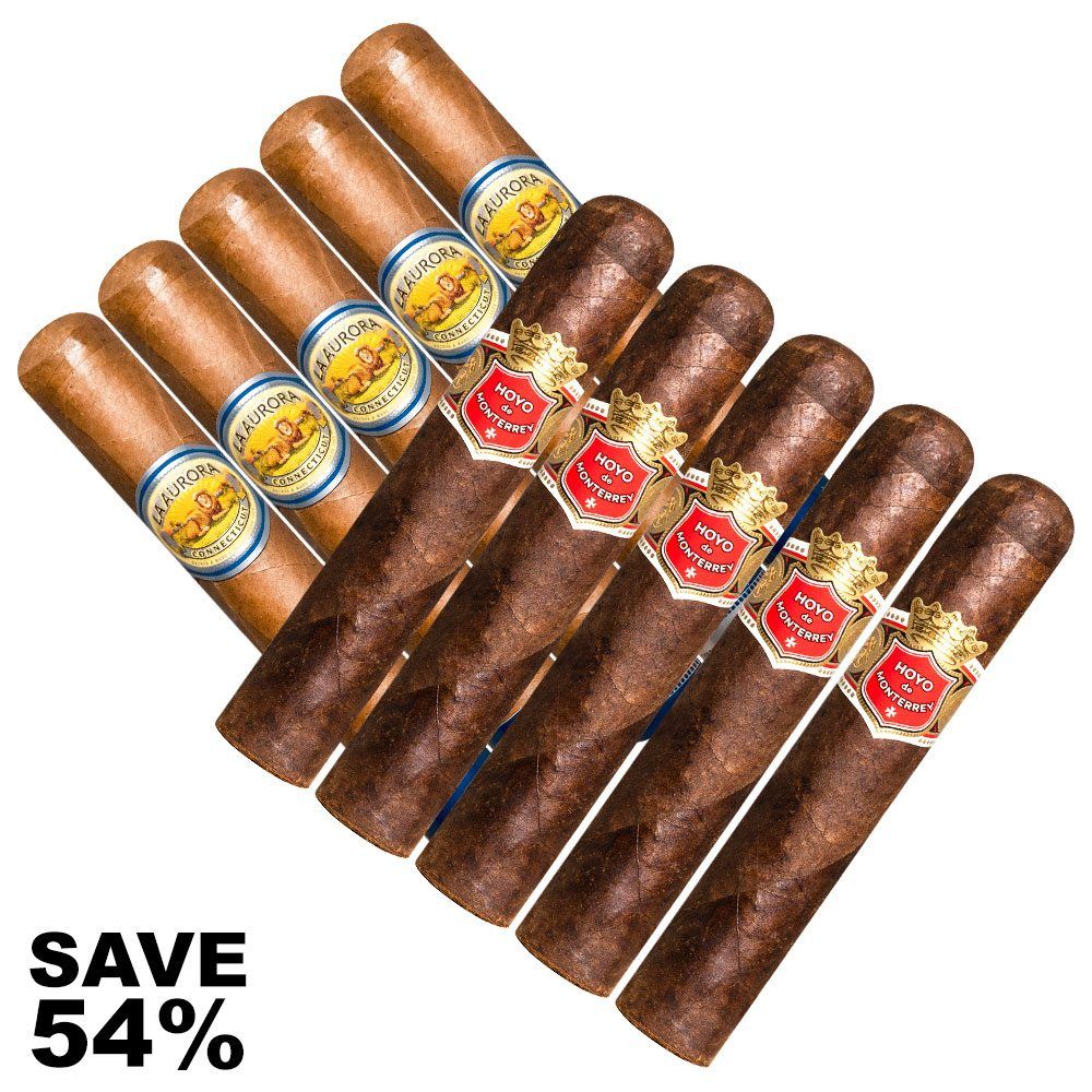 Double Stack La Aurora Sapphire VS Hoyo De Monterrey - Pack of 10