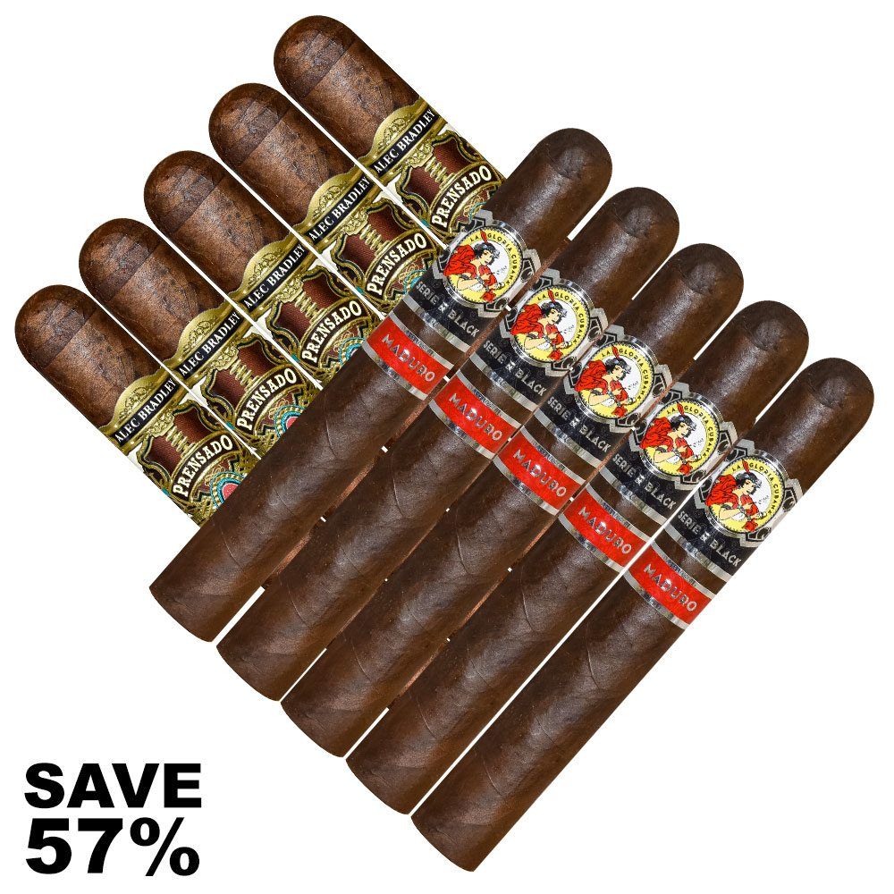 Double Stack Alec Bradley Prensado VS La Gloria Serie R Black Maduro - Pack of 10
