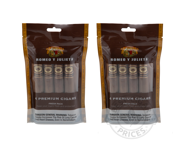 Romeo Y Julieta Reserve 4 Cigar Fresh Pack 2x Deal - 8 Cigars