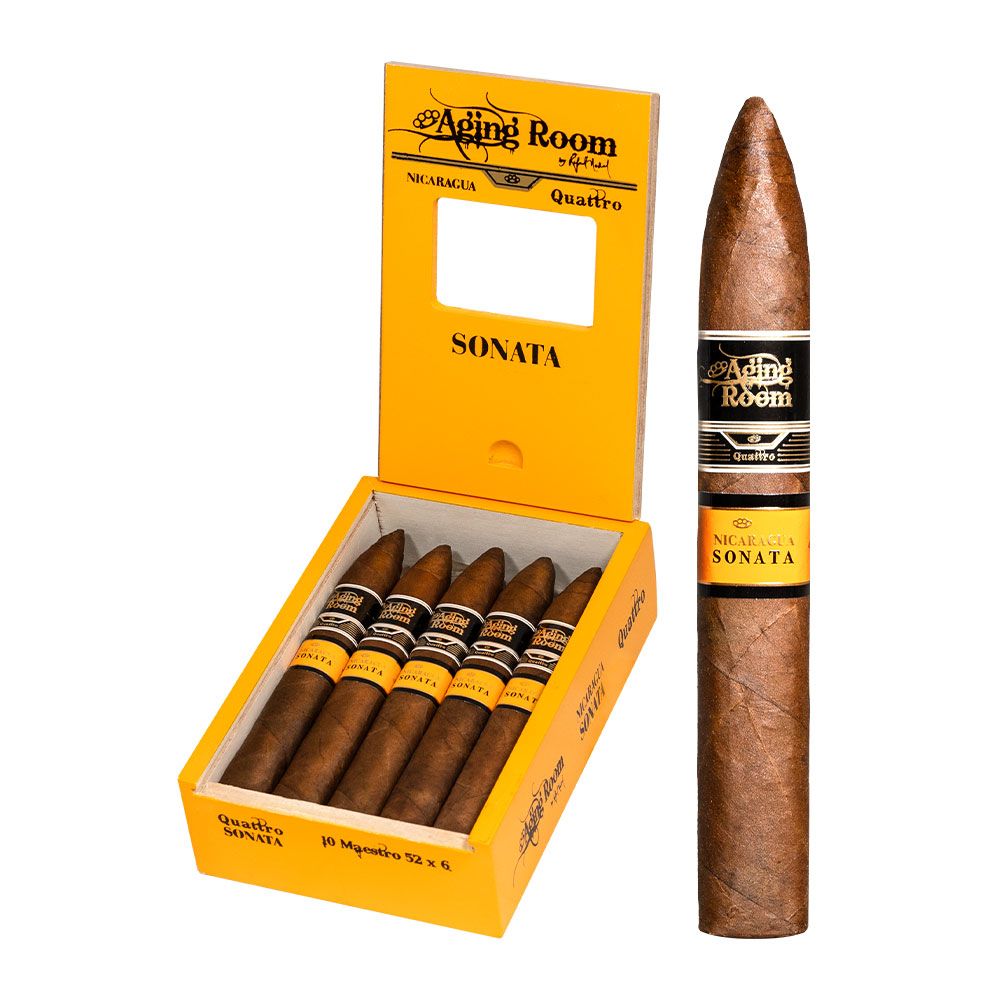 Aging Room Quattro Nicaragua Sonata Maestro Gift Box 10 – Torpedo - Box of 10