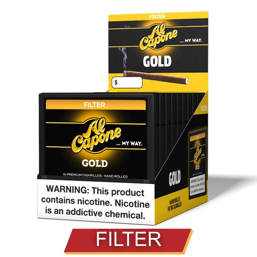 Al Capone Gold Filter 10 - Unit of 100
