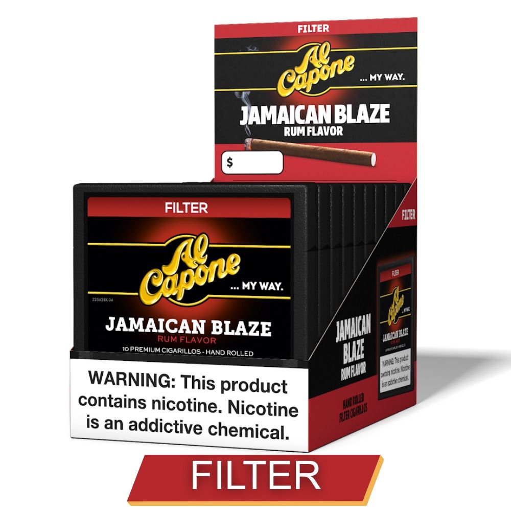 Al Capone Jamaican Blaze Rum Flavor Filter 10 - Unit of 100