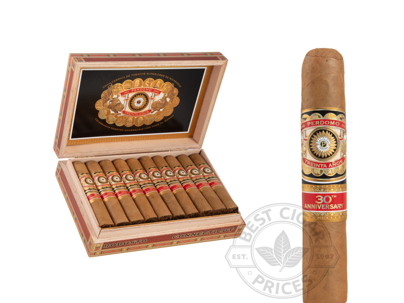 Perdomo 30th Anniversary Robusto Connecticut Box-pressed - 20 Cigars