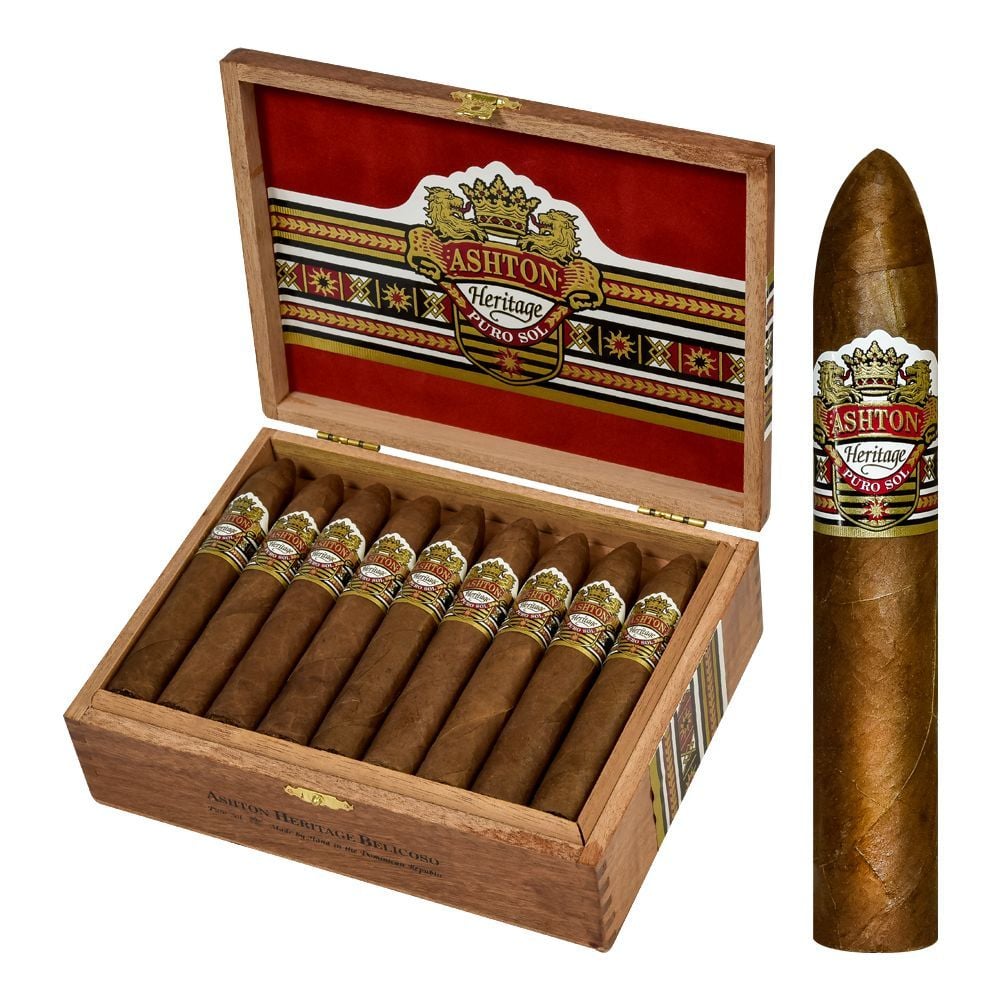 Ashton Heritage Puro Sol Belicoso No. 2 - Pack of 5