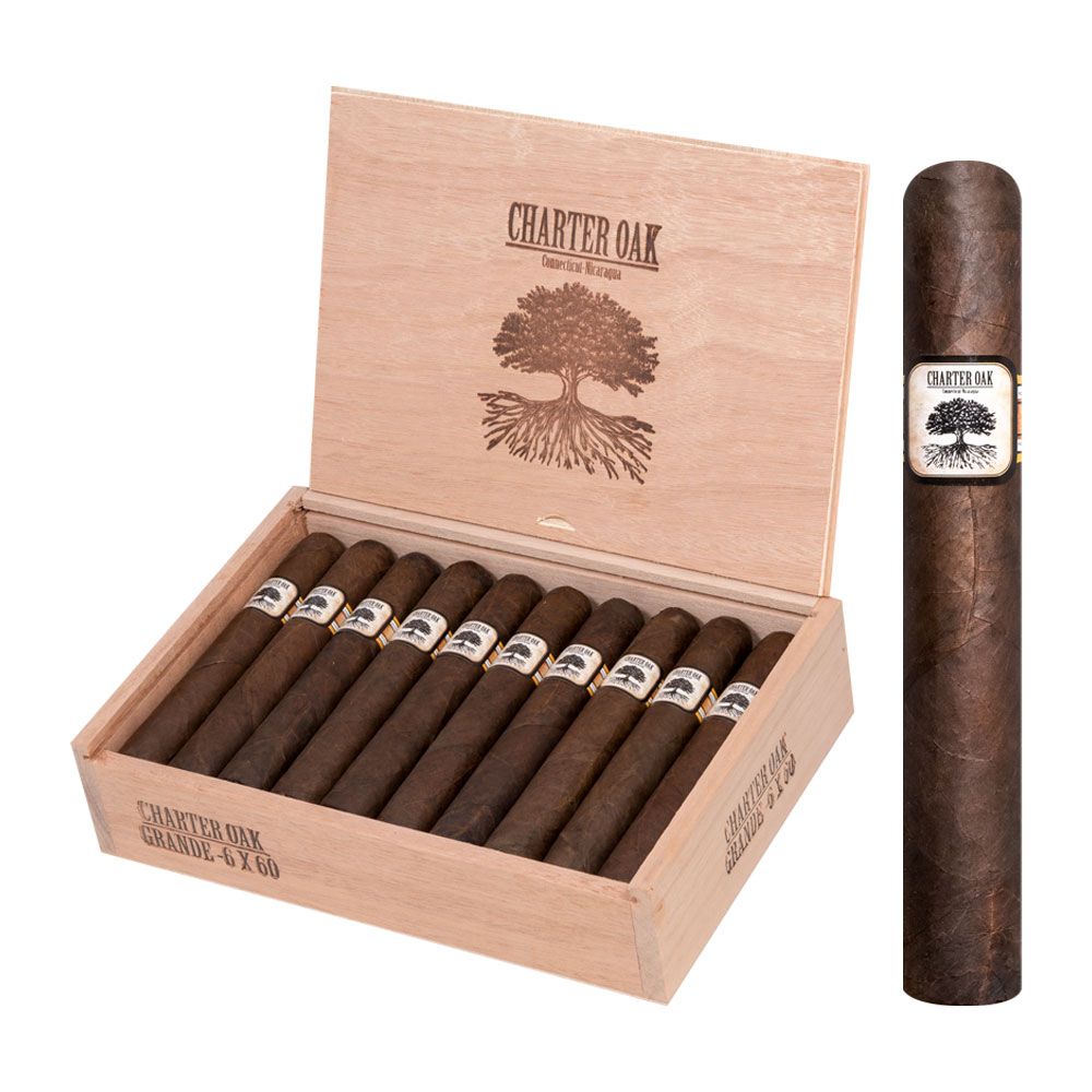 Charter Oak Connecticut Broadleaf Maduro Grande - Box of 20